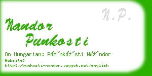 nandor punkosti business card